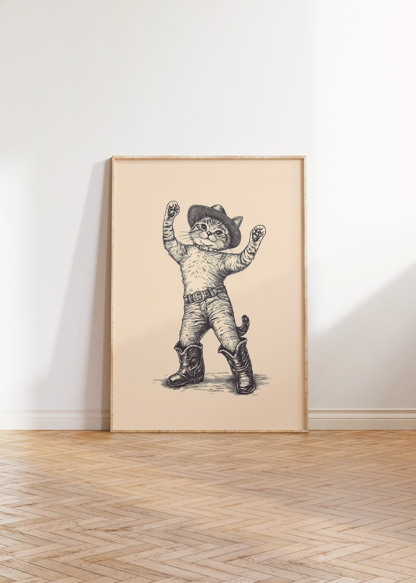 Cowboy Cat Print