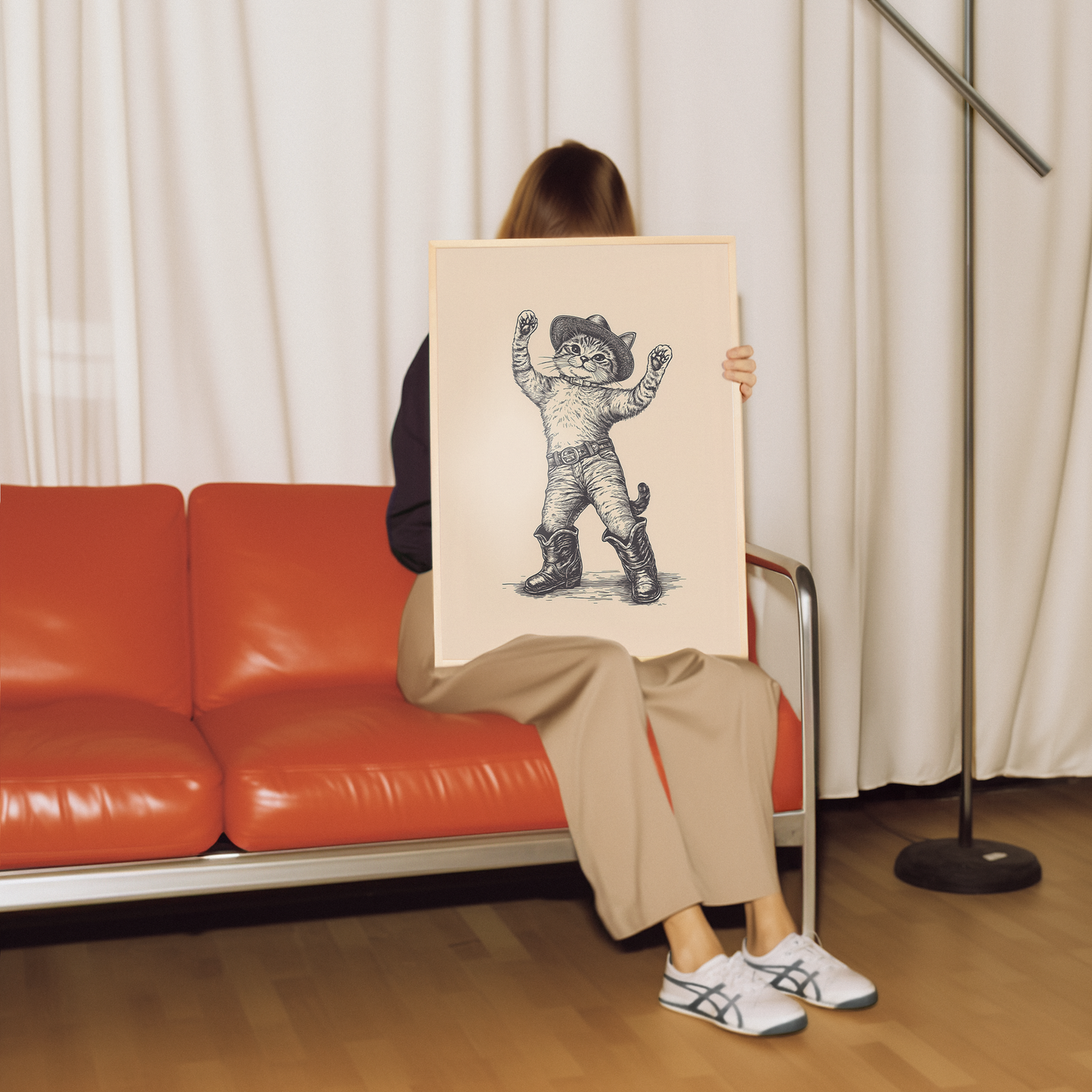 Cowboy Cat Print