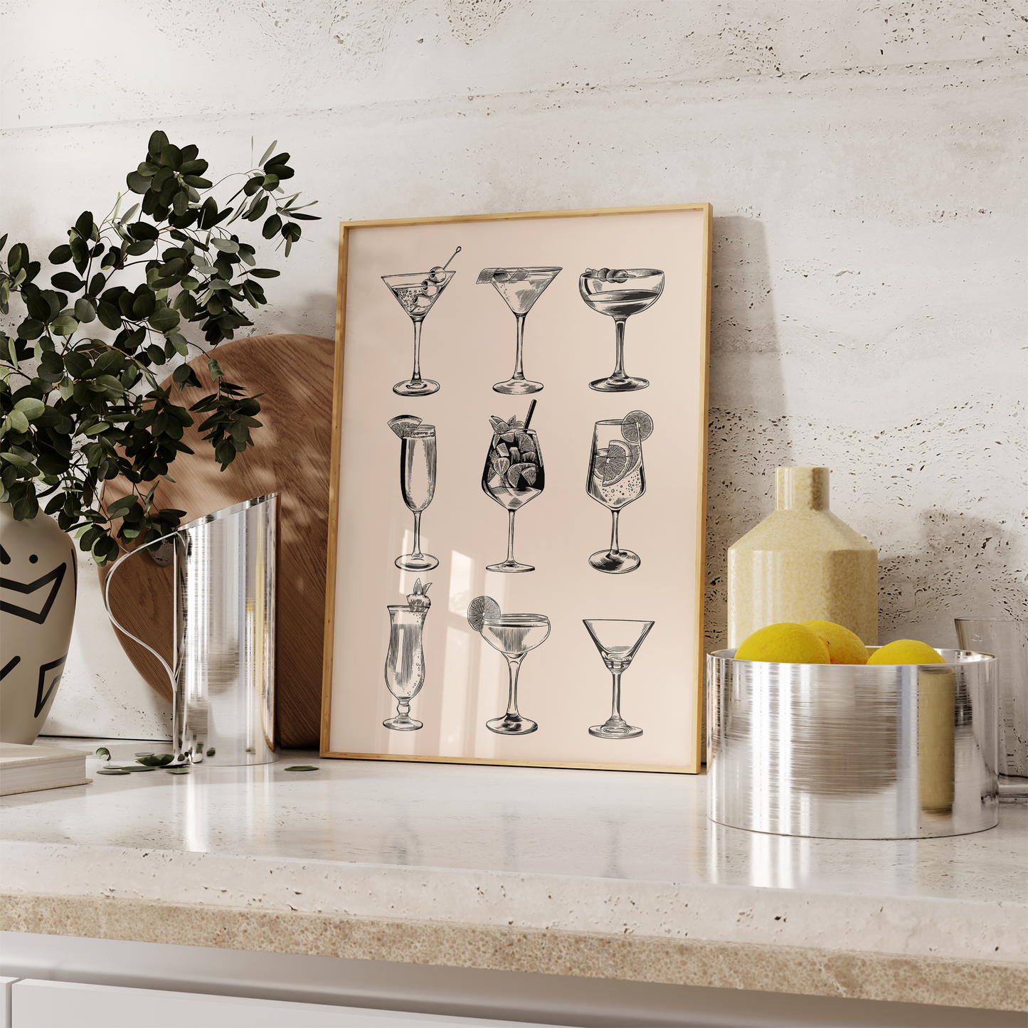 Cocktail Glass Print