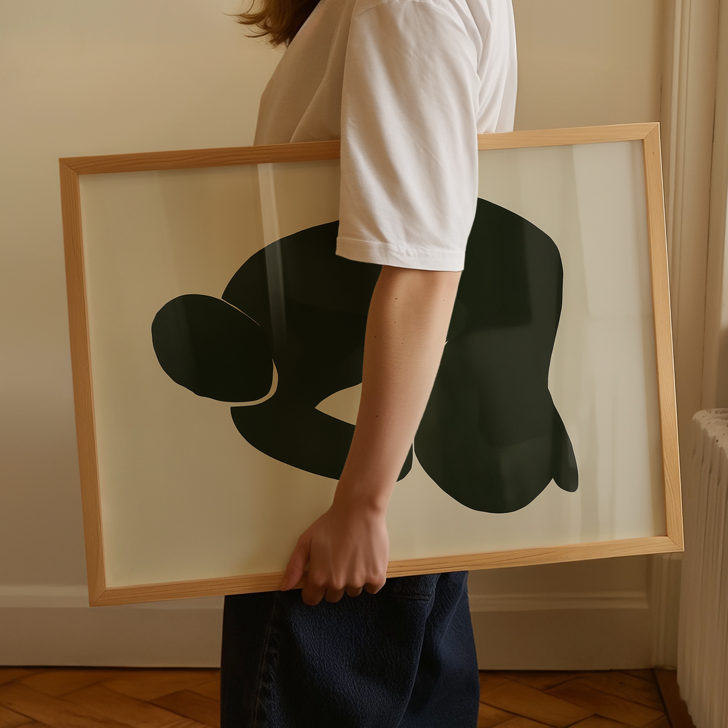 Visages Vert Print