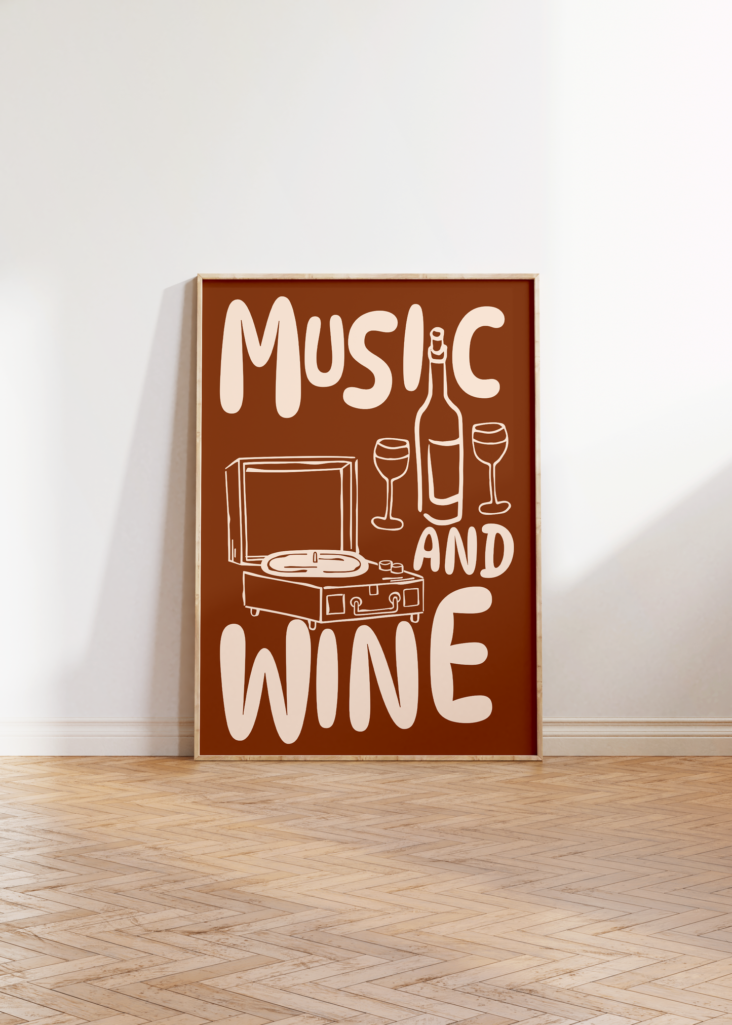 Music and Wine Print