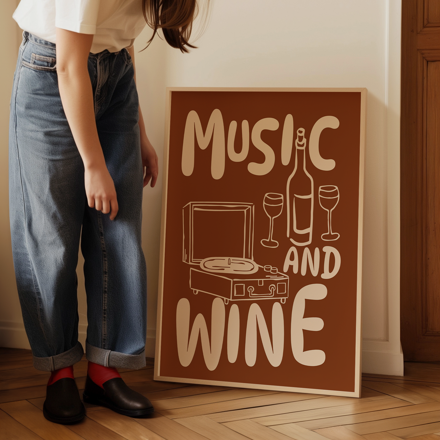 Music and Wine Print