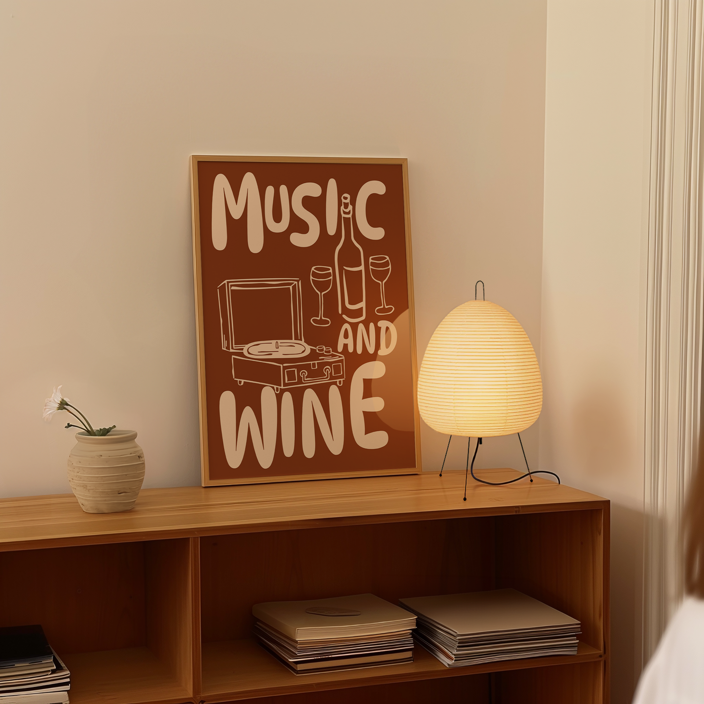 Music and Wine Print