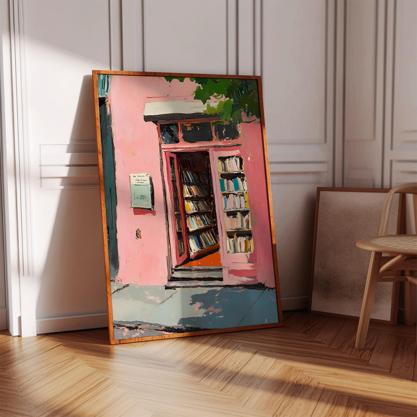 Pink Library Print