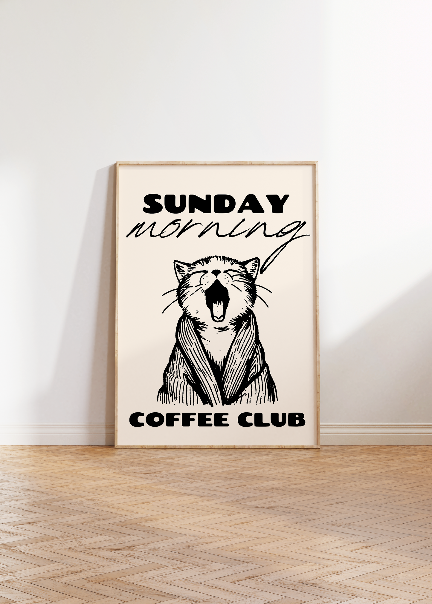 Sunday Cat Print