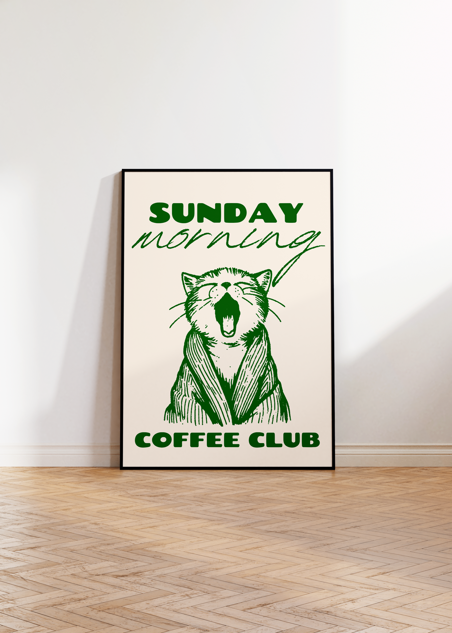 Sunday Cat Print