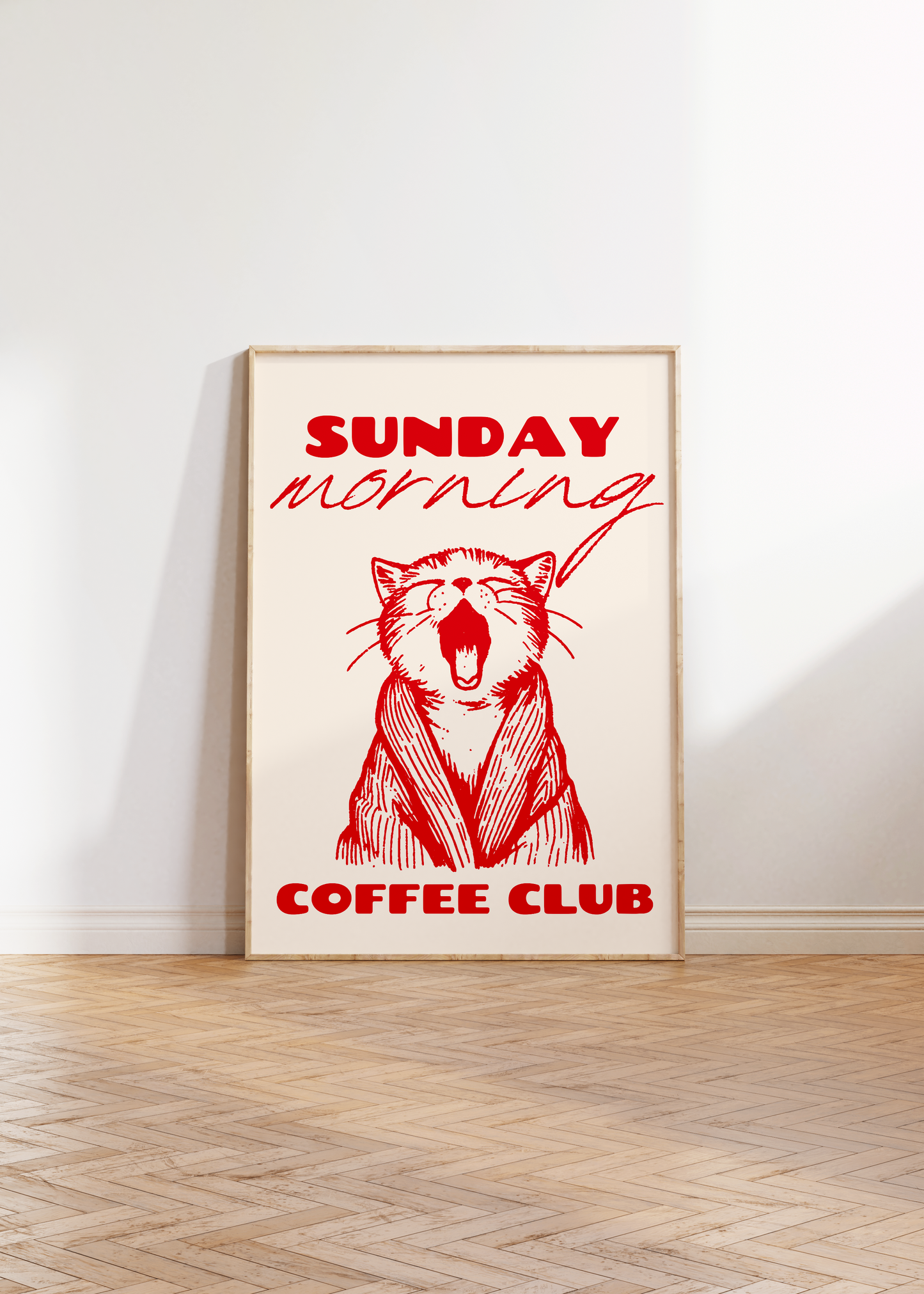 Sunday Cat Print