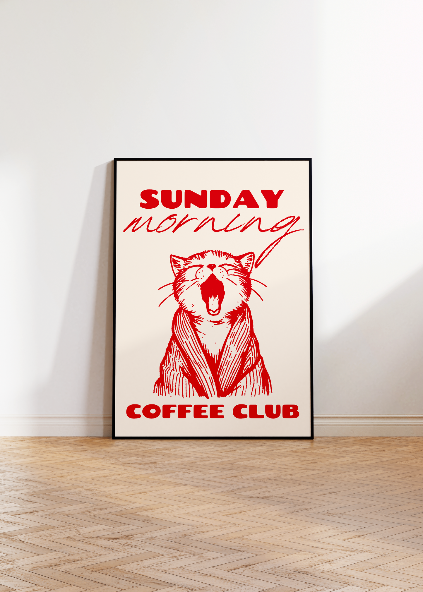 Sunday Cat Print