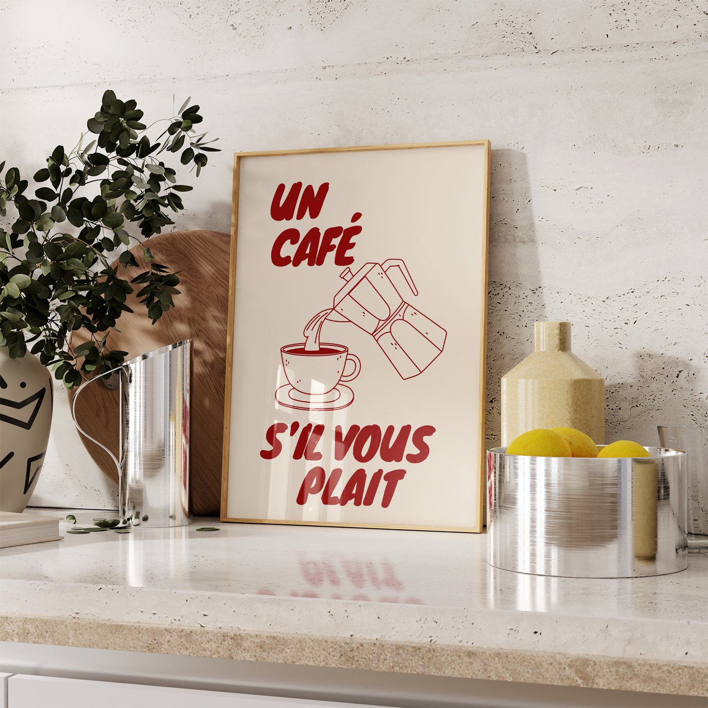 Un Cafe S'il Vous Plait Print