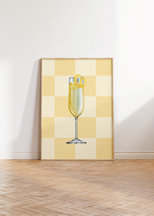 French 75 Checkered Print