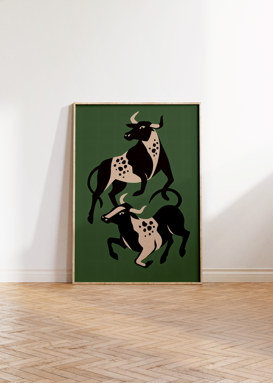 Bull Race Print
