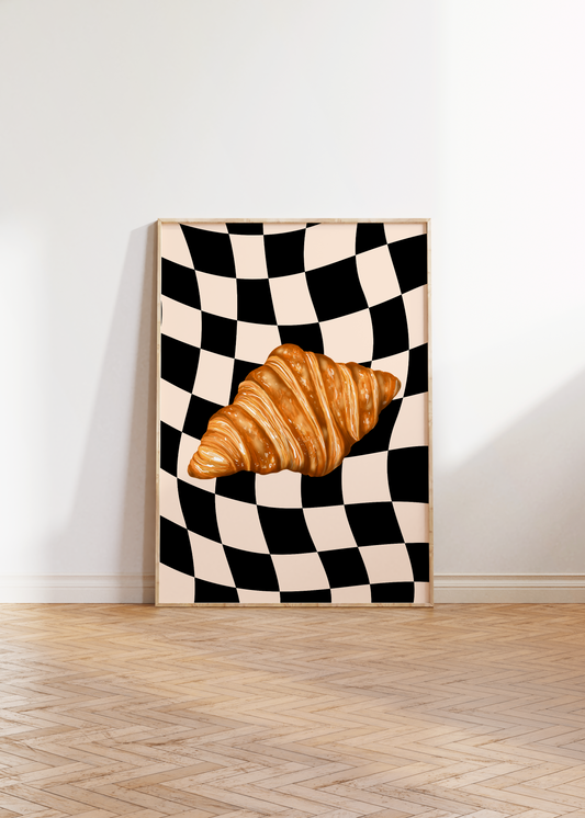 Croissant Pattern Print