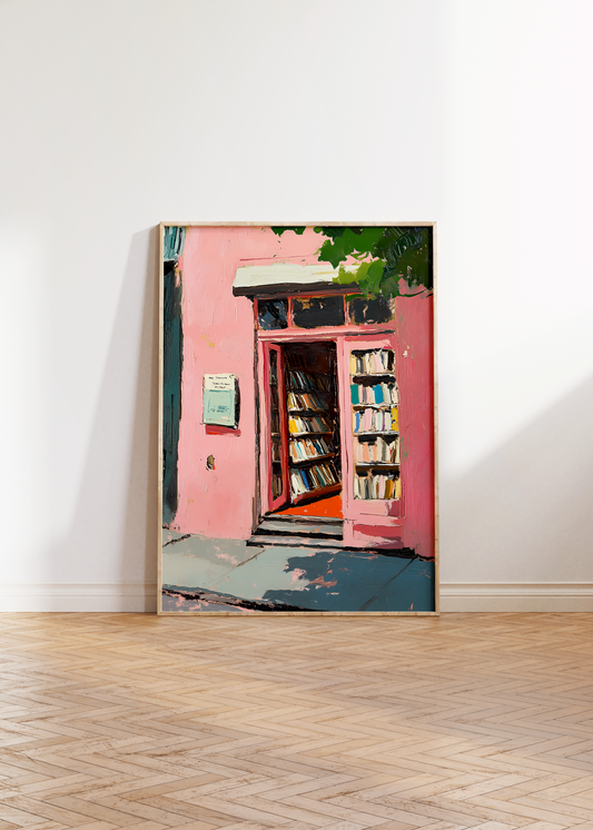 Pink Library Print