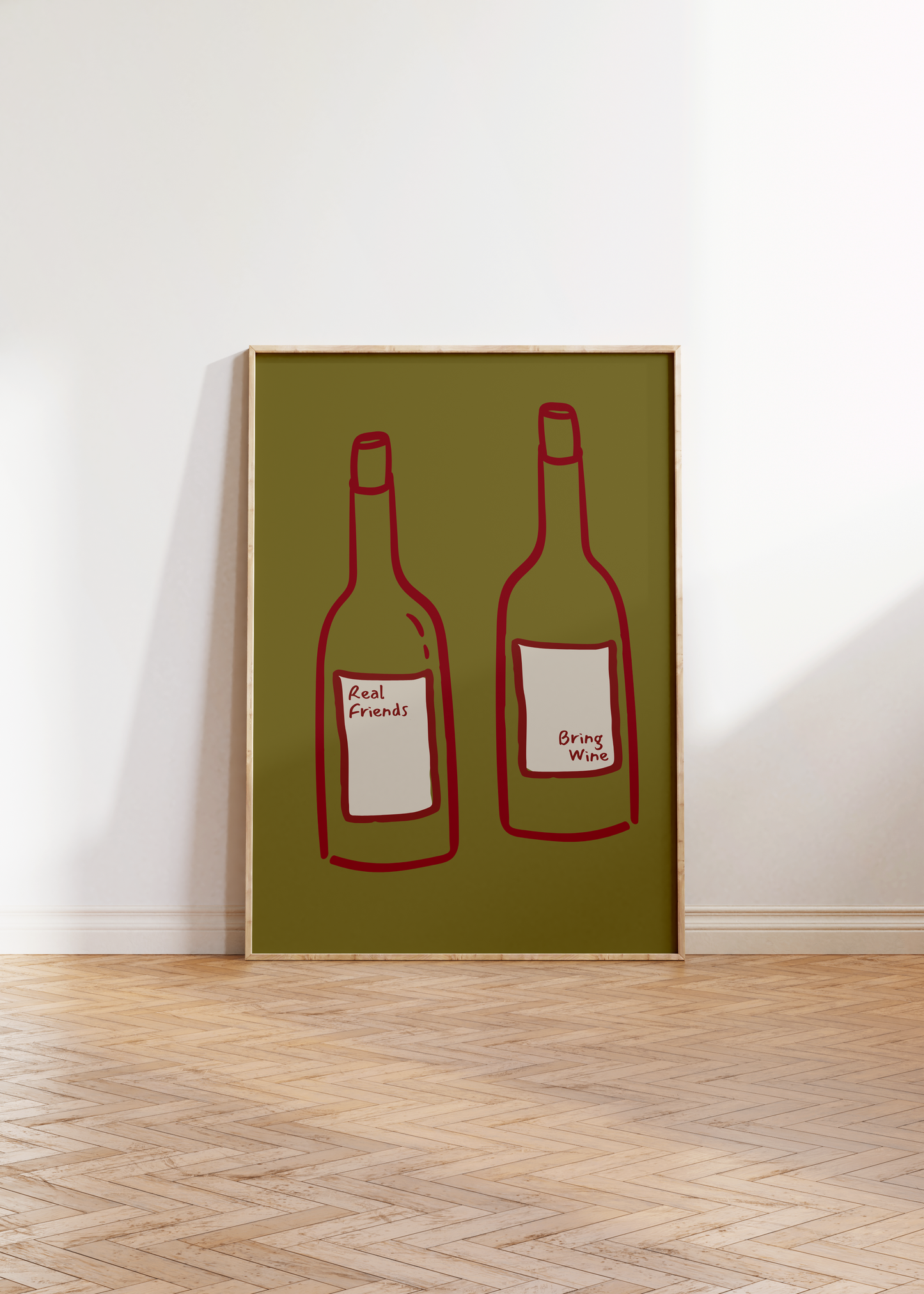 Real Friends Bring Wine Print
