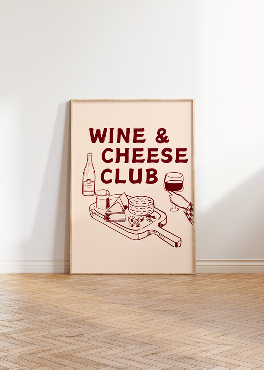 Wine & Cheese Print