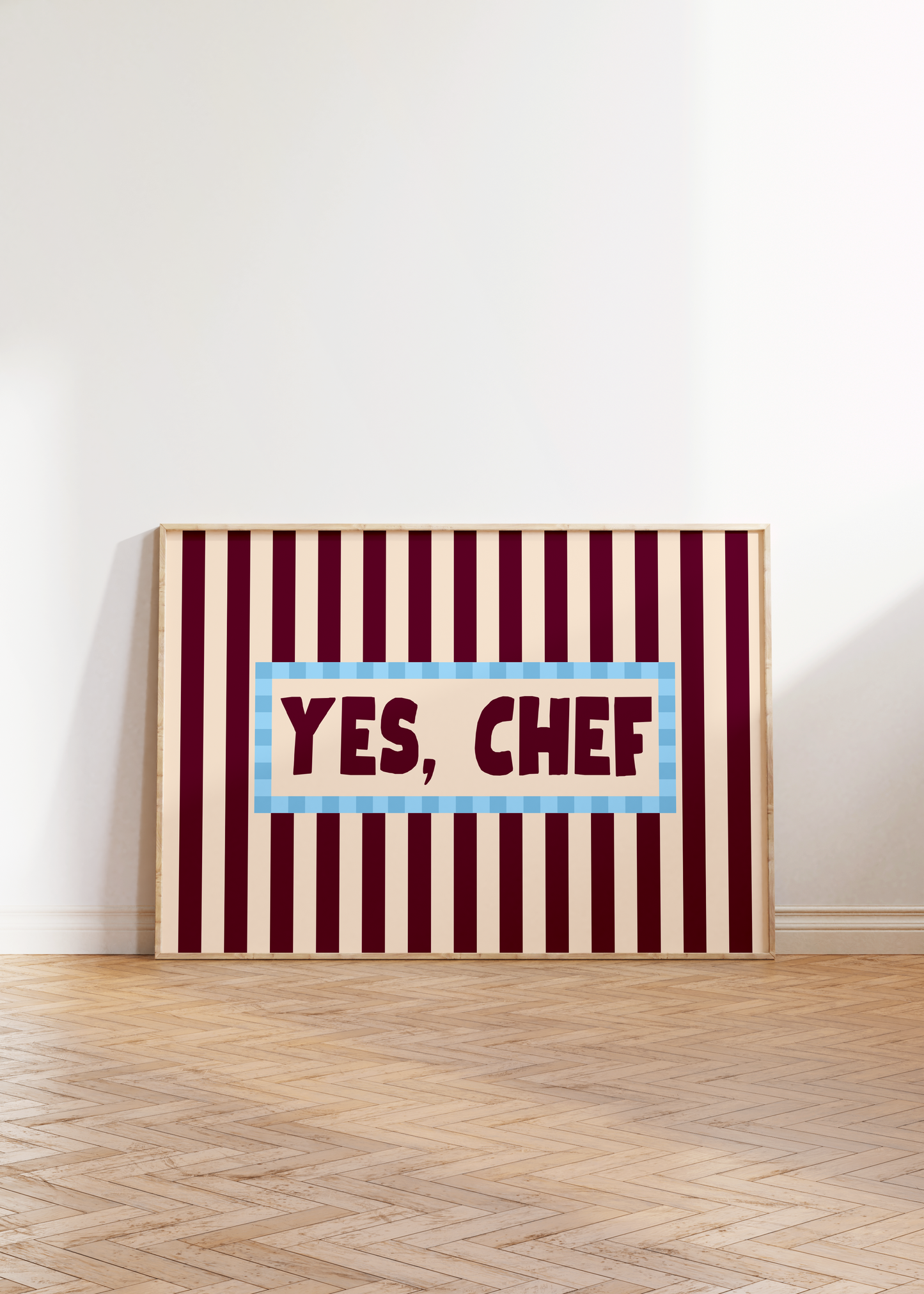Yes Chef Striped Print