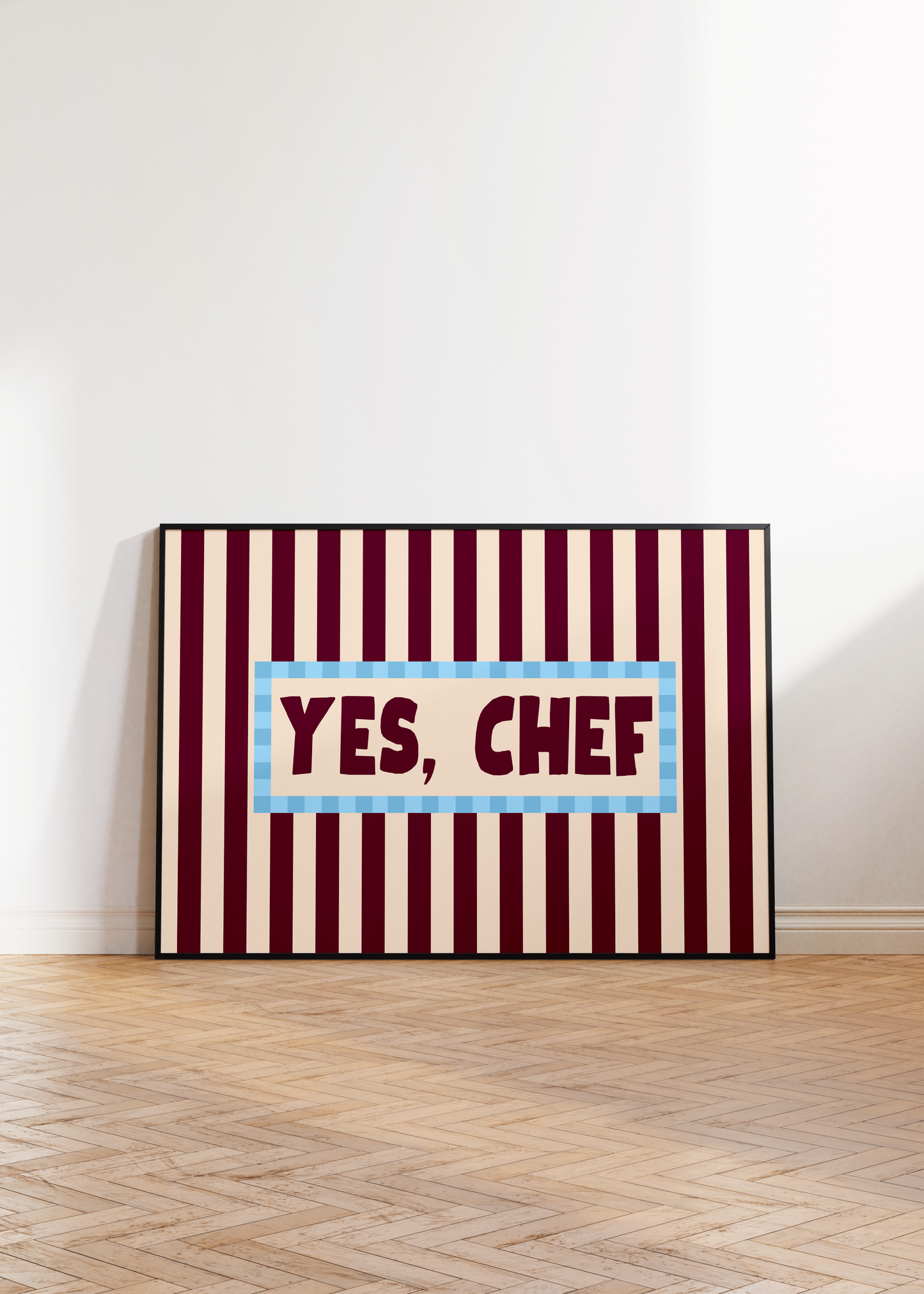 Yes Chef Striped Print