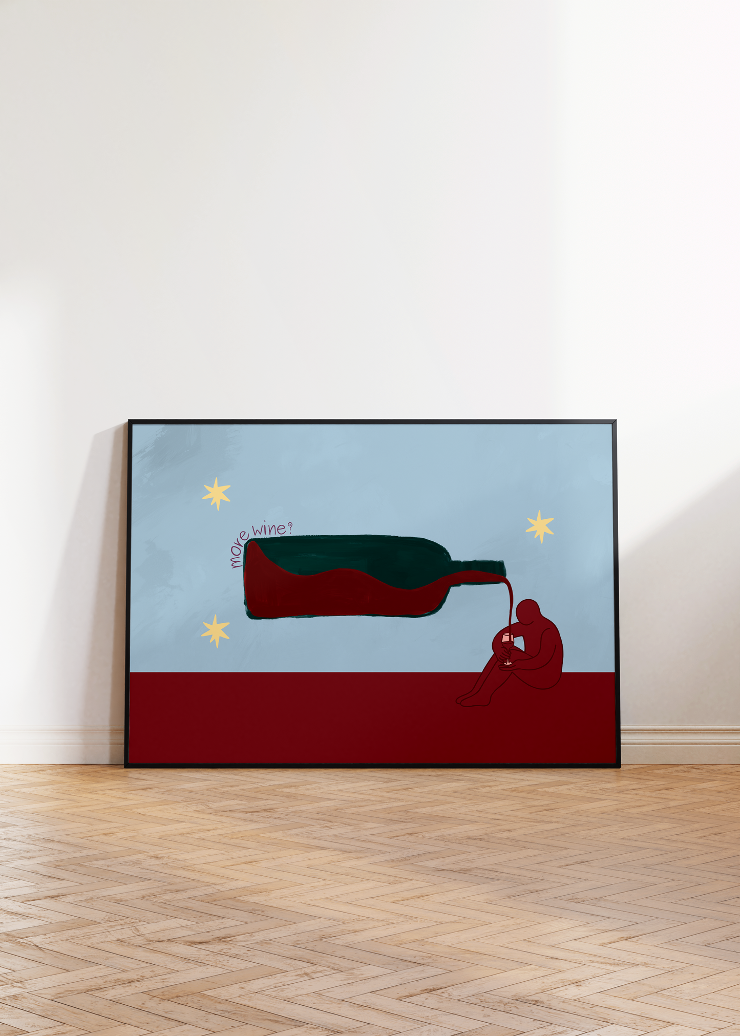 Wine Bottle Print